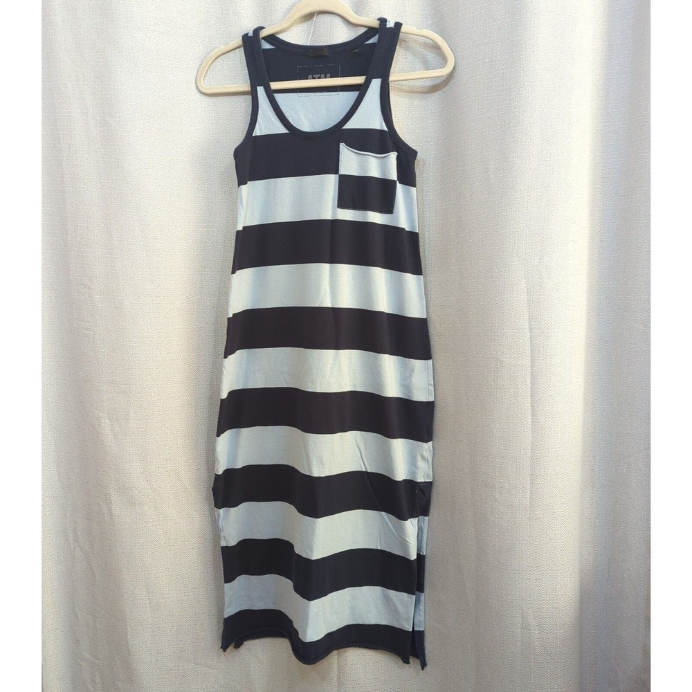 ATM Anthony Thomas Melillo Tank‎ Maxi Dress Womens XS Blue Pima Cotton